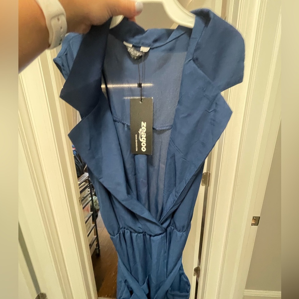 Long blue dress